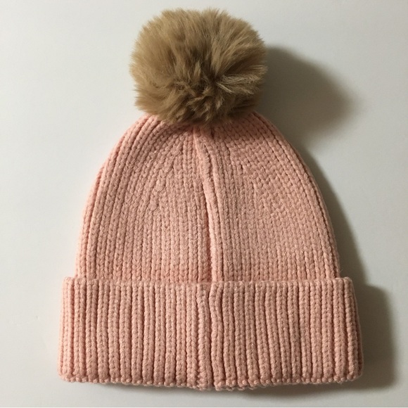 Steve Madden Pink Pom Winter Hat - Picture 2 of 7